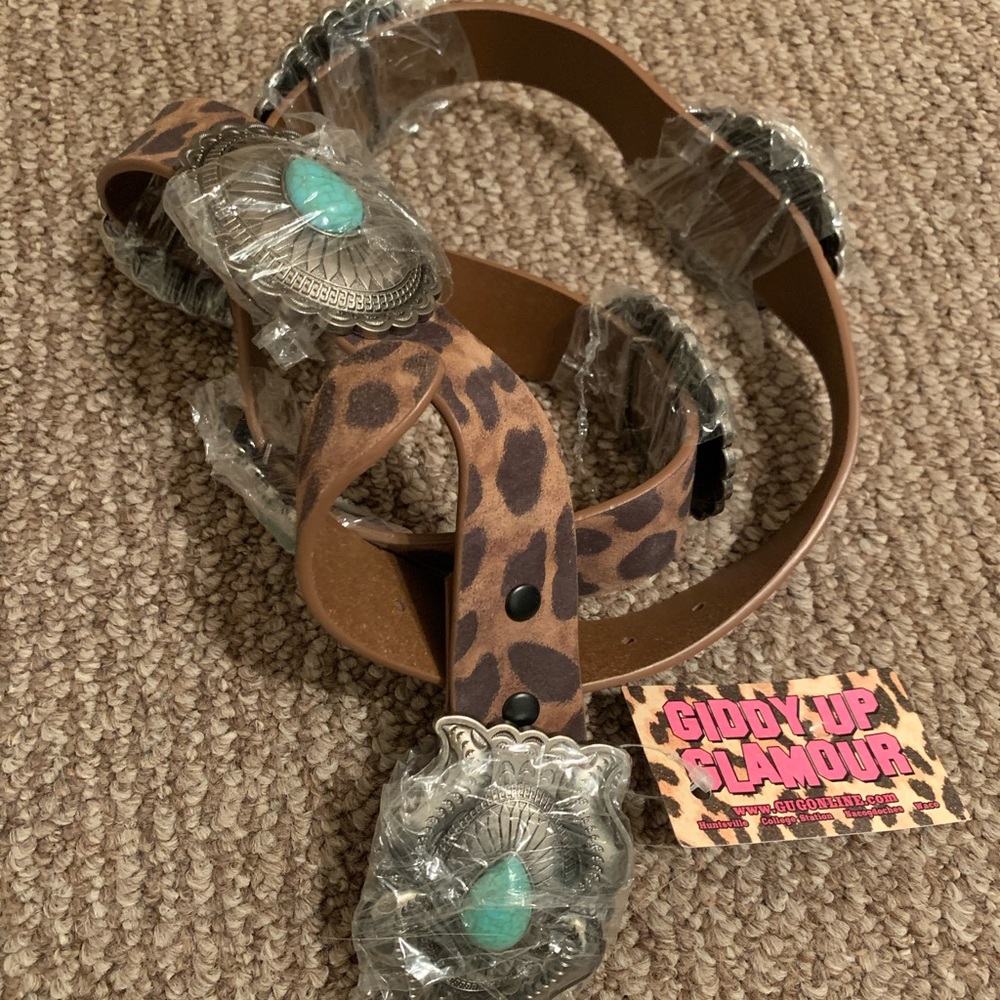 Leopard Concho Belt